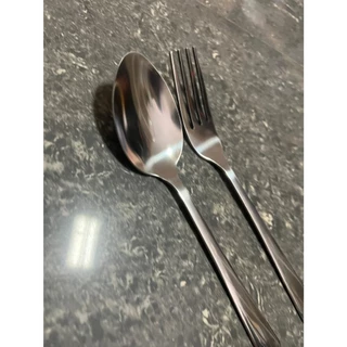 ช้อนส้อมสแตนเลส430 ช้อนแบบหักยาก ช้อนร้านอาหาร หนา2mm เกรด430 ที่มีความแข็งแรงและทนทาน ไม่เป็นสนิมง่าย