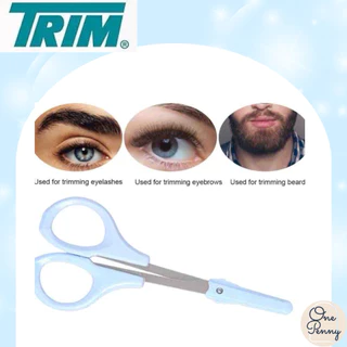 [โปร 1 แถม1] Trim กรรไกรตัดขนจมูก มีปลอกสวม ตกแต่งติ้ว หัวกรรไกรโค้งมน พร้อมส่งจากไทย