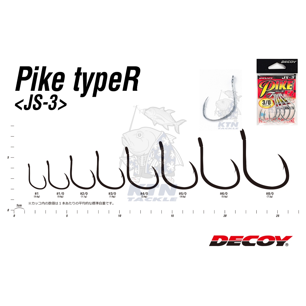 เบ็ดตกปลา เบ็ดจิ๊ก  ดีคอยล์ Decoy JS-3 Pike Type-R สุดยอดเบ็ดจิ๊กนำเข้าโดย KTN