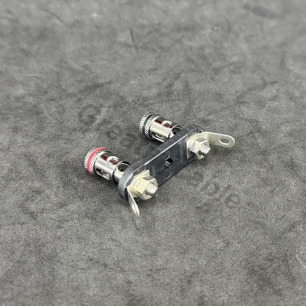 ไบติ้งโพสต์คู่ สีเงิน แบบกดหนีบสาย ดำ-แดง (1ตัว) BIDINPOST ขั้วลำโพงติดแท่น แบบคู่ ขั้วสีเงิน - รูปที่ 3