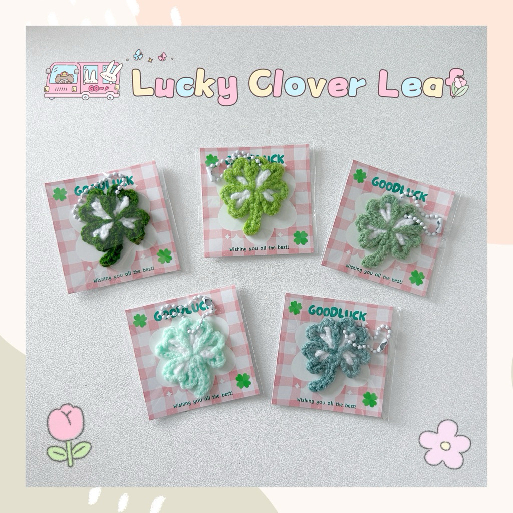 พวงกุญแจใบโคลเวอร์ Clover leaf🍀  ของขวัญปัจฉิม รับปริญญา ของแจก