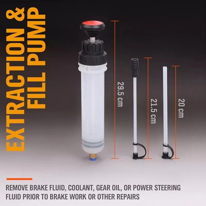 HEXMA เครื่องเติมน้ำมัน เติมเข็มฉีดยา 200/500CC น้ํามันรถยนต์ ดูดของเหลว ฟิลเลอร์ของไหล เติมน้ำมัน - รูปที่ 2