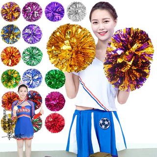 ปอมปอมพู่เชียร์ลีดเดอร์พร้อมด้ามจับตรงกลางมีพู่ซ้ายขวา(ชิ้น)