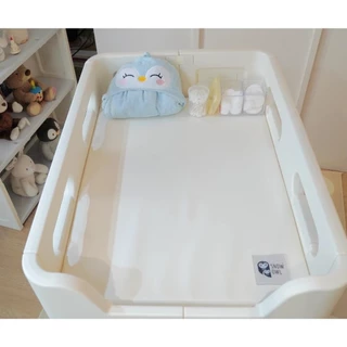 (คุ้มกว่า) SNOW OWL โต๊ะเปลี่ยนผ้าอ้อม ปรับเป็นชั้นวางอเนกประสงค์ได้ Grow and learn station