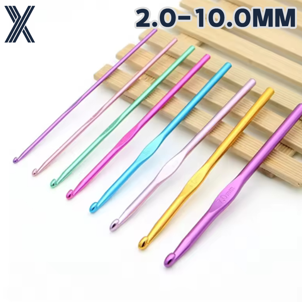 โครเชต์ 2.0-10.0mm เข็มควักอะลูมิเนียมสไตล์ญี่ปุ่น หัวเดียว X Company