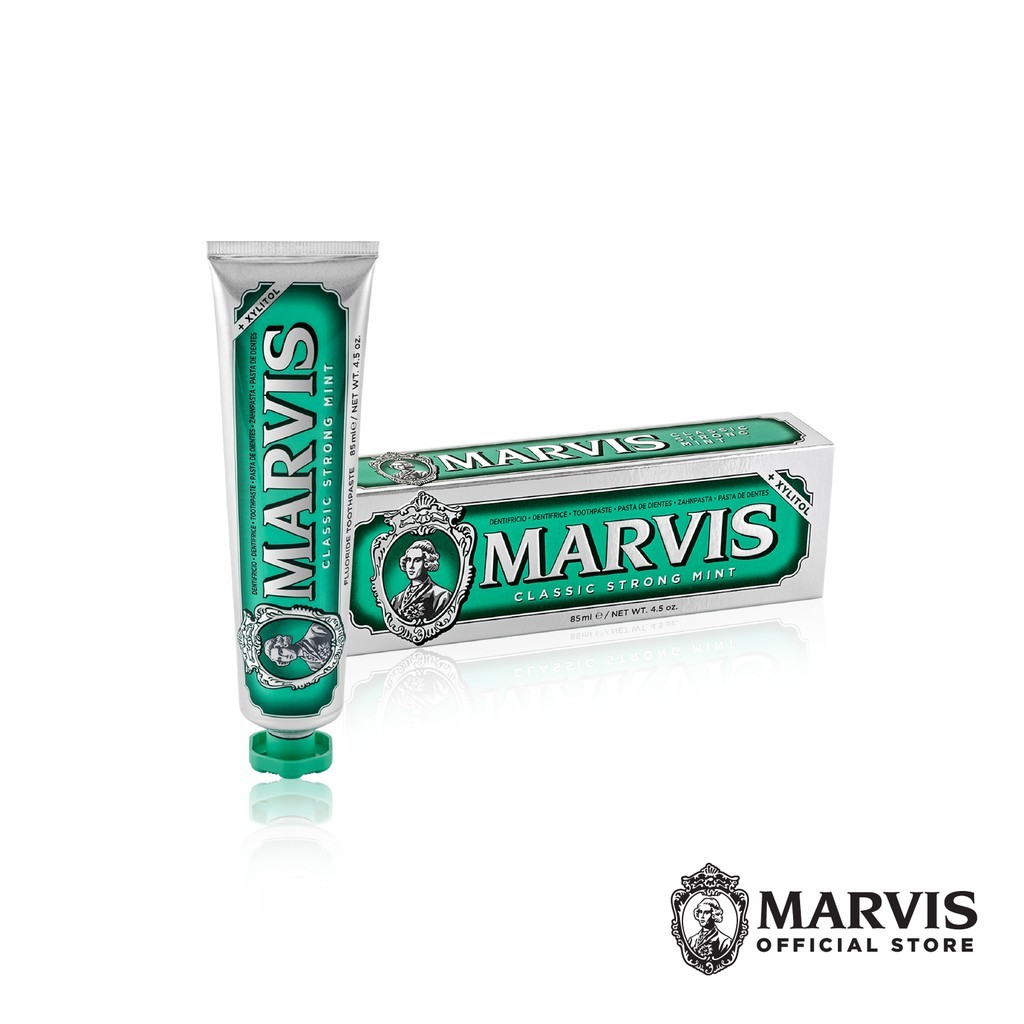(NEW) Marvis ยาสีฟันมาร์วิสคลาสสิค สตรอง มินต์ / Marvis Classic Strong Mint 85 ml.