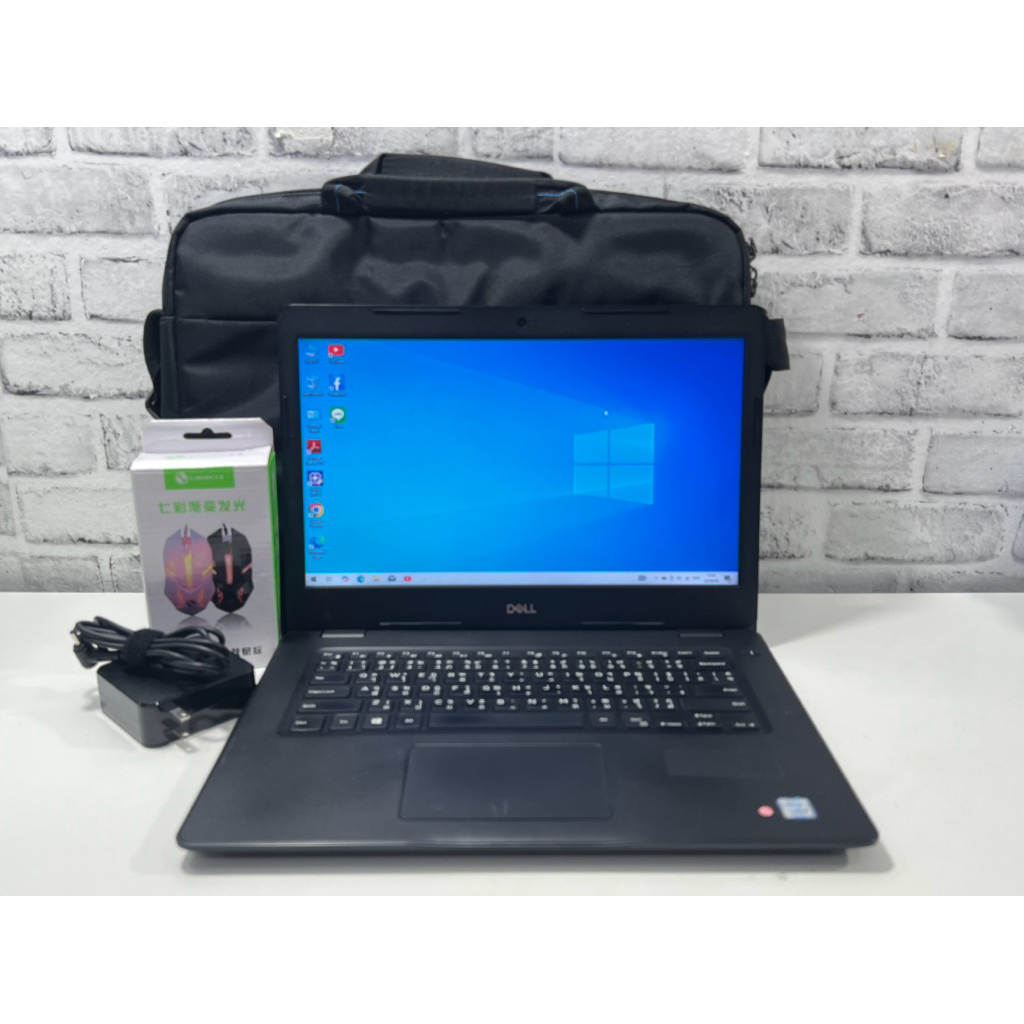 โน๊ตบุ๊คมือสอง Dell Latitude 3490 I5gen8 M.2 128gb+HHD 500gb Intel(R)UHD 620 แบตใหม่เก็บไฟ สินค้ามีร