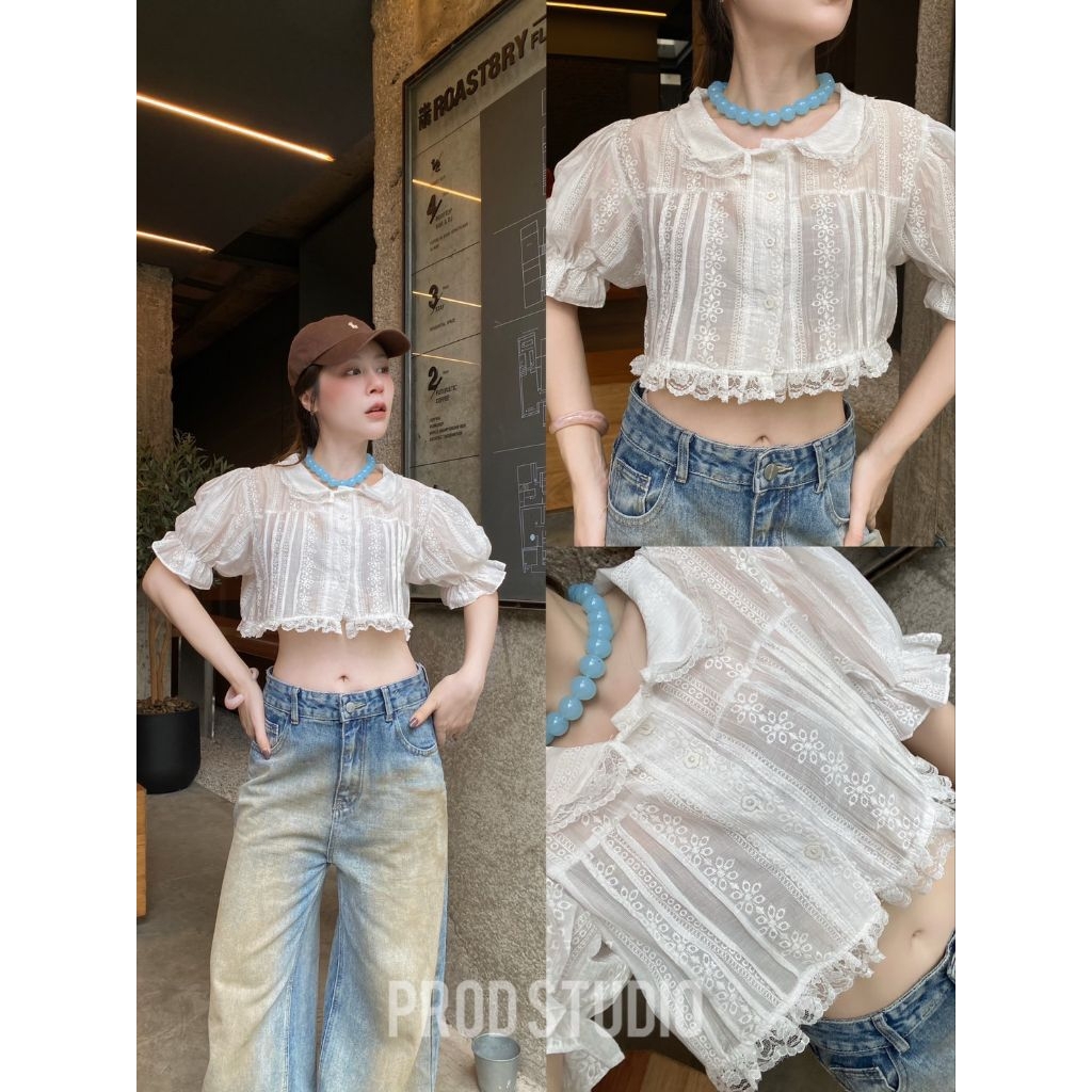 เสื้อฉลุลายลูกไม้งานน่ารักมาก