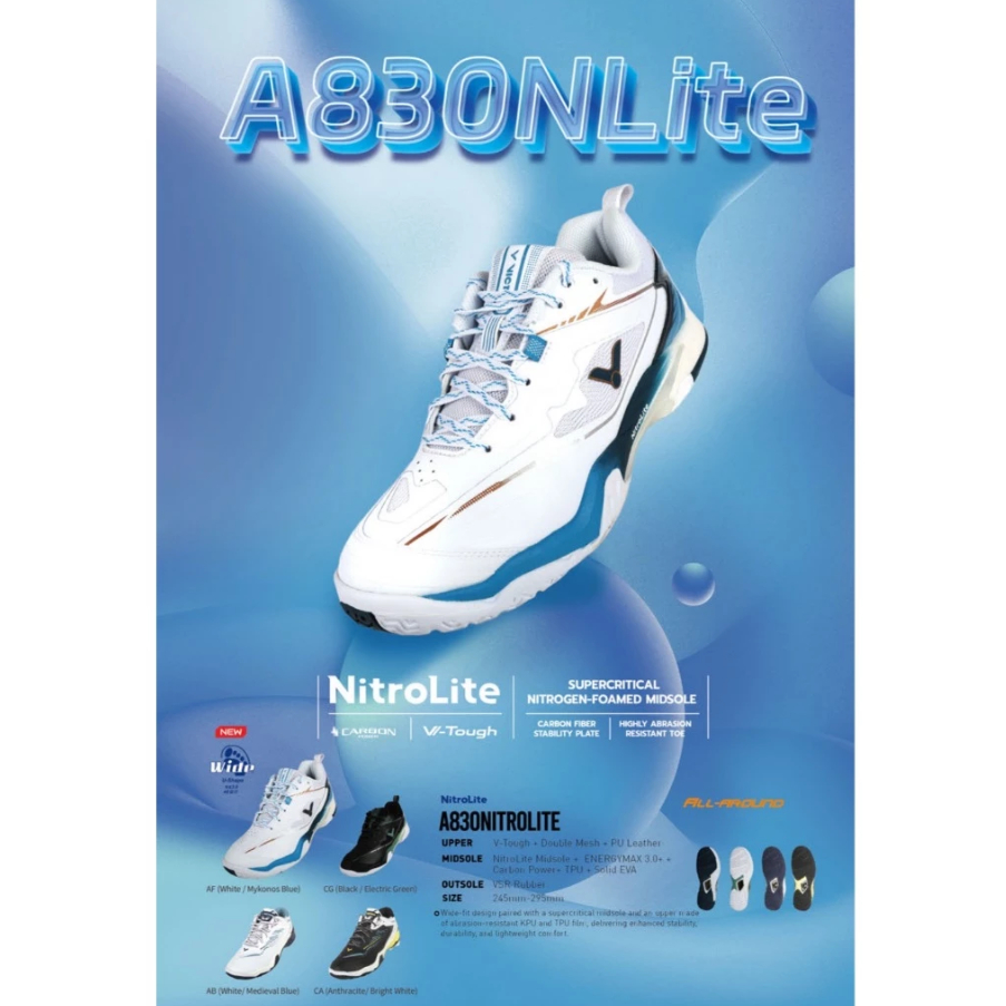 VICTOR รองเท้ากีฬาแบดมินตัน รุ่น A830 NITROLITE