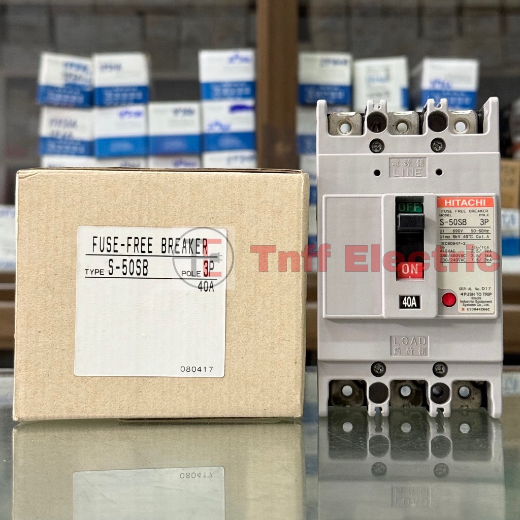 Hitachi S-50SB (40A) เซอร์กิต เบรกเกอร์ 3 สาย (3P)