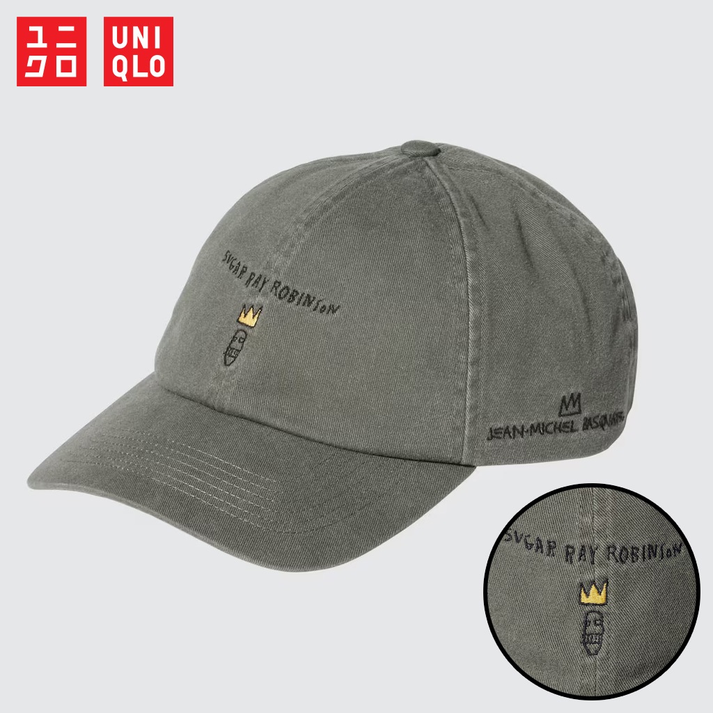หมวกแก๊ป Uniqlo - Jean-Miachel Basquiat 56 Olive