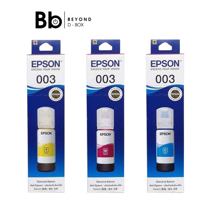หมึกเครื่องปริ้น Epson Ink 003 Y/C/M by BB Beyond D-Box