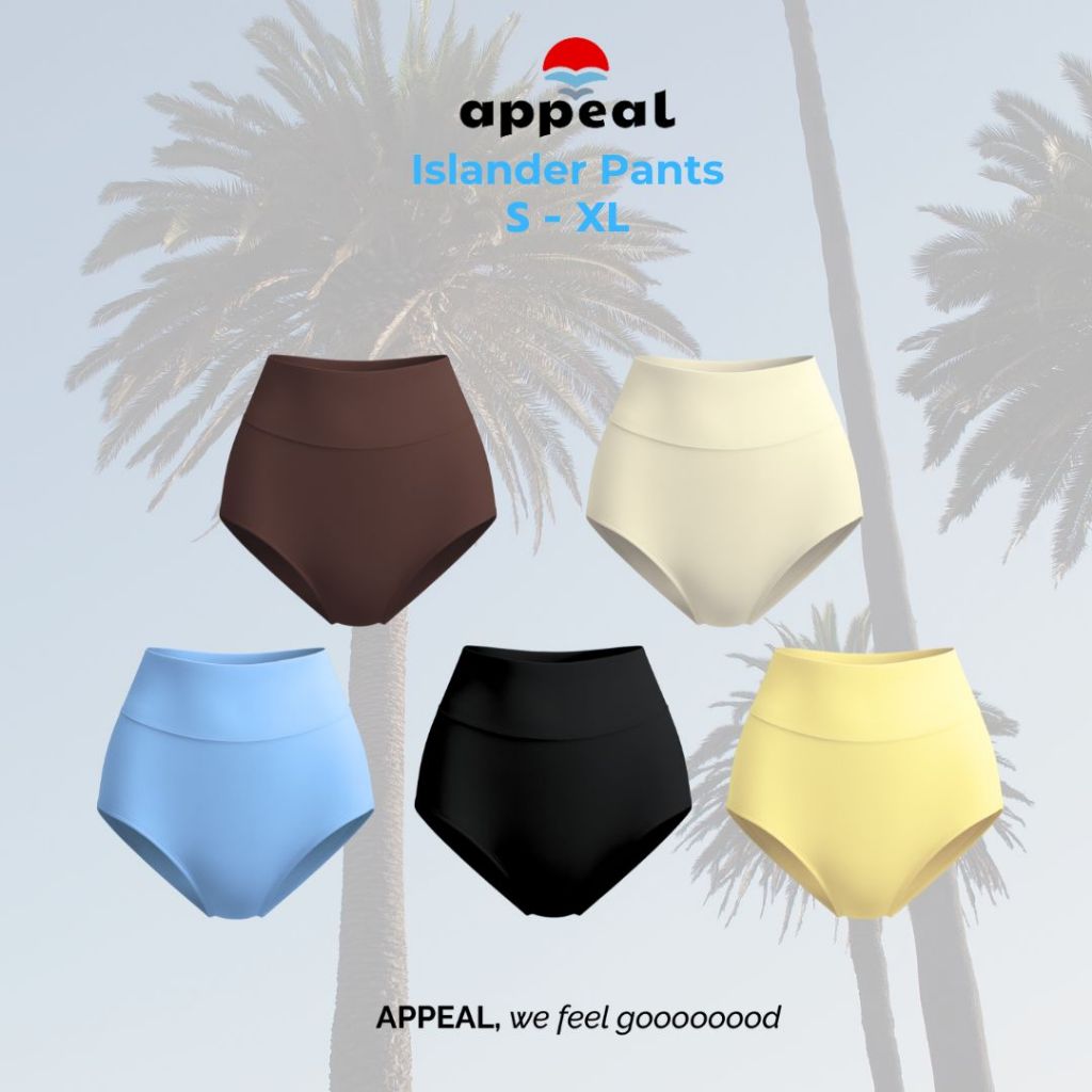 ☀️APPEAL🌊 New! Islander Pants กางเกงว่ายน้ำ กัน UV ผ้าหนา ไม่โป๊ S-XL เก็บก้น มีซับใน เก็บทรง เนื้อผ้านุ่ม APR121