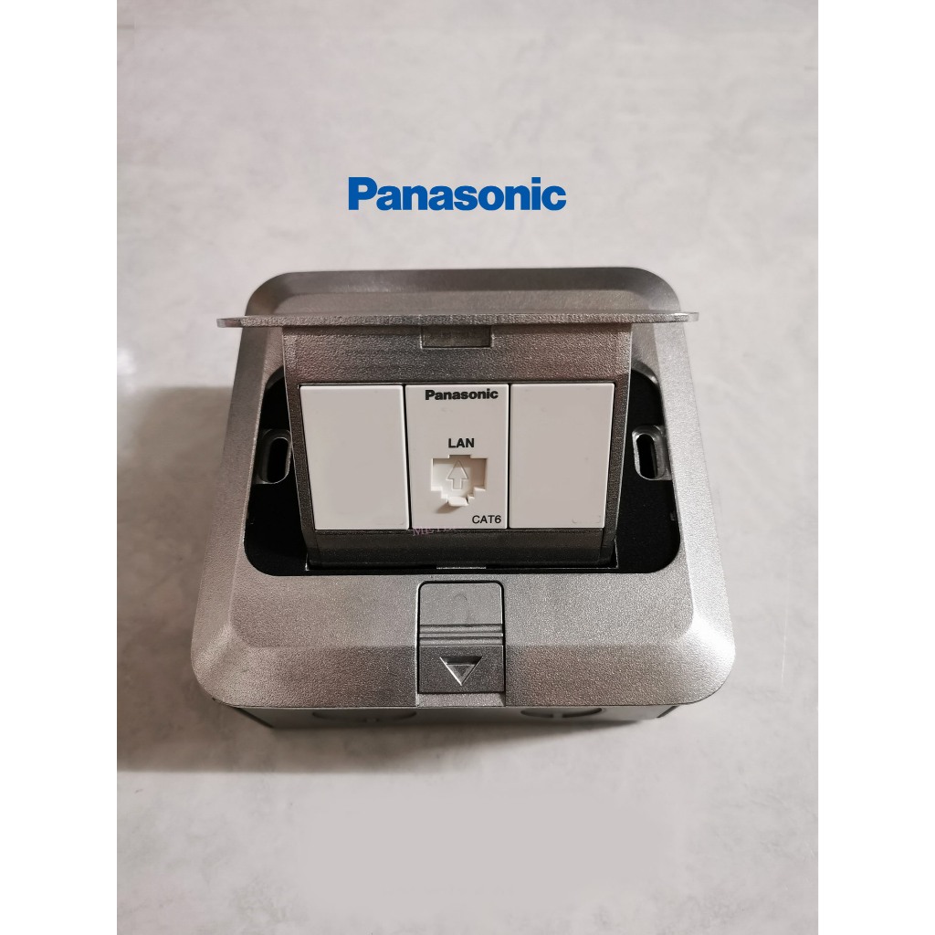 Panasonic เต้ารับ LAN CAT6 พานาโซนิค Pop Up Floor Outlet Duplex