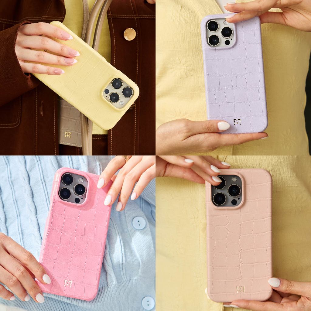 (13 series)MUSE Croc Phone Case With MagRing PASTEL TONE