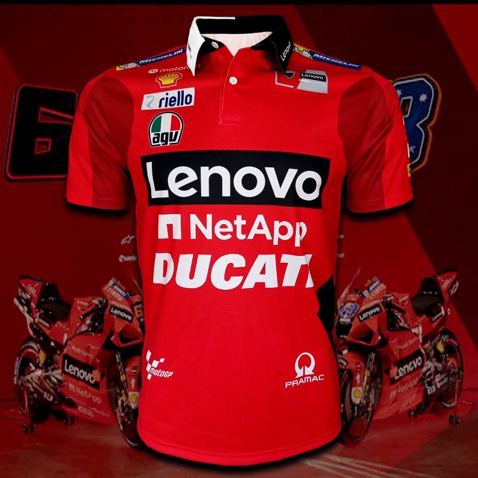 เสื้อโปโล โมโตจีพี Polo MotoGP เสื้อทีม DUCATI LENOVO โปโล-มอเตอร์ไซค์ #MG0015 รุ่น แจ็ค มิลเลอร์ (โปโล)