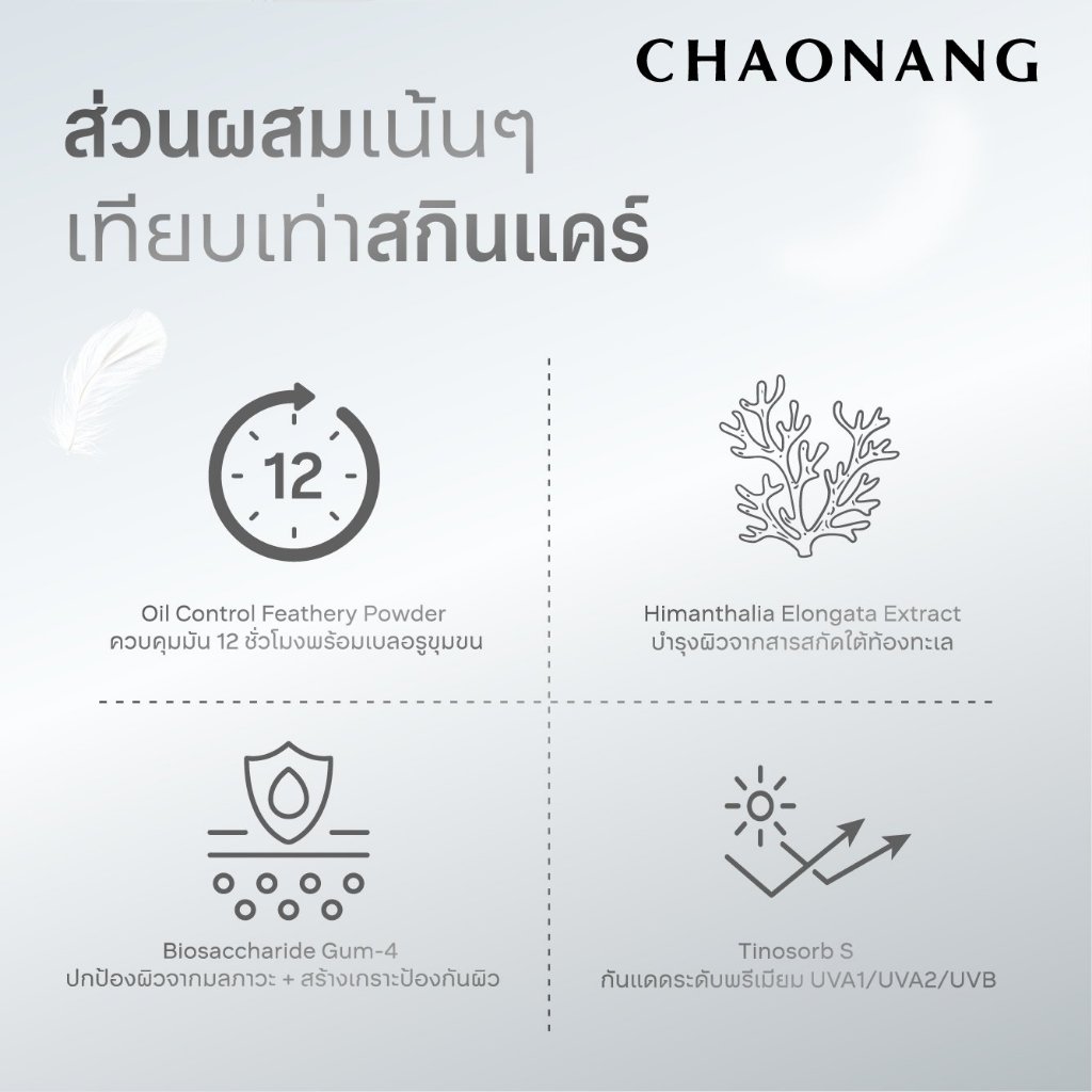 เจ้านาง แอรี่ คุชชั่น (ซอง) CHAONANG AIRY CUSHION SPF35 PA+++ 5g. มีให้เลือก 4 เฉดสี - รูปที่ 6