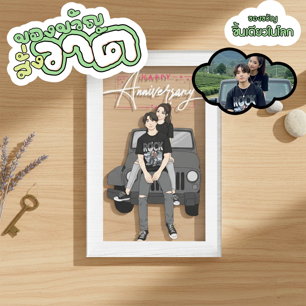 กรอบรูปอะคริลิคสั่งทำพิเศษวาดรูปตามสั่ง Wanpises