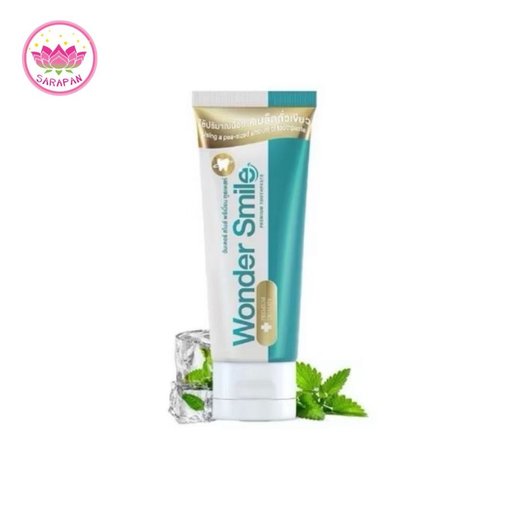 แพคเก็จใหม่ ยาสีฟัน Wonder Smile Smile Toothpaste วันเดอร์สไมล์ กลิ่นปาก ฟันผุ ( 80 กรัม)