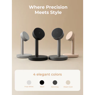 [รองรับ Qi 2.2] AUKEY MagFusion Qi 2.2 แท่นชาร์จไร้สาย 25W ดีไซน์พรีเมียม ชาร์จเสถียรไม่สะดุด LC-MC111 (Silver White)