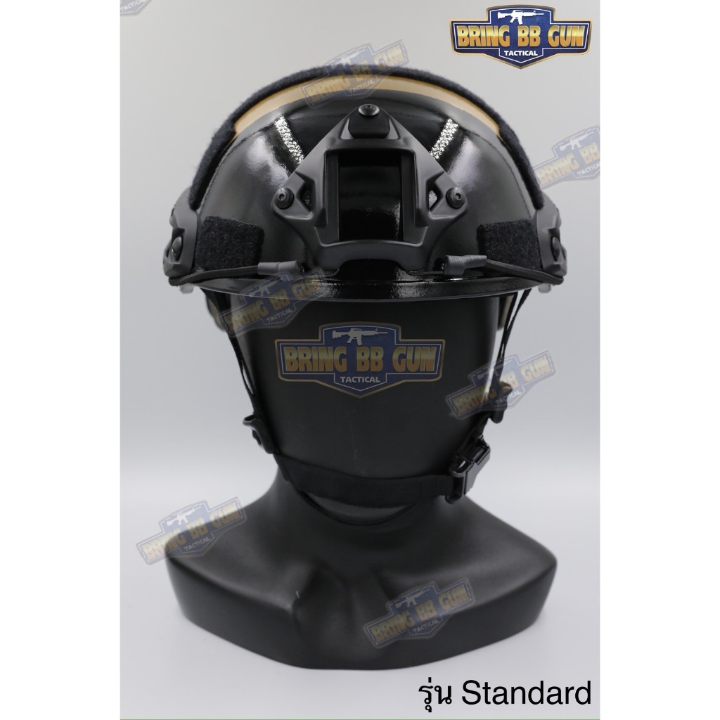 BR04 หมวกFast สีสายตรวจ (หมวกฟาส) หมวกฟาส สีทอง-ดำ (Fast Helmet)  ● มี2รุ่นให้เลือก 40RB - รูปที่ 3