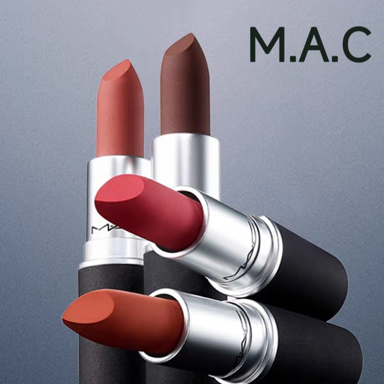 แมค ลิปสติก MAC Powder Kiss Lipstick #314 #316 #923 #930 ลิปmac เนื้อMatte 3g ลิป ลิปสติก