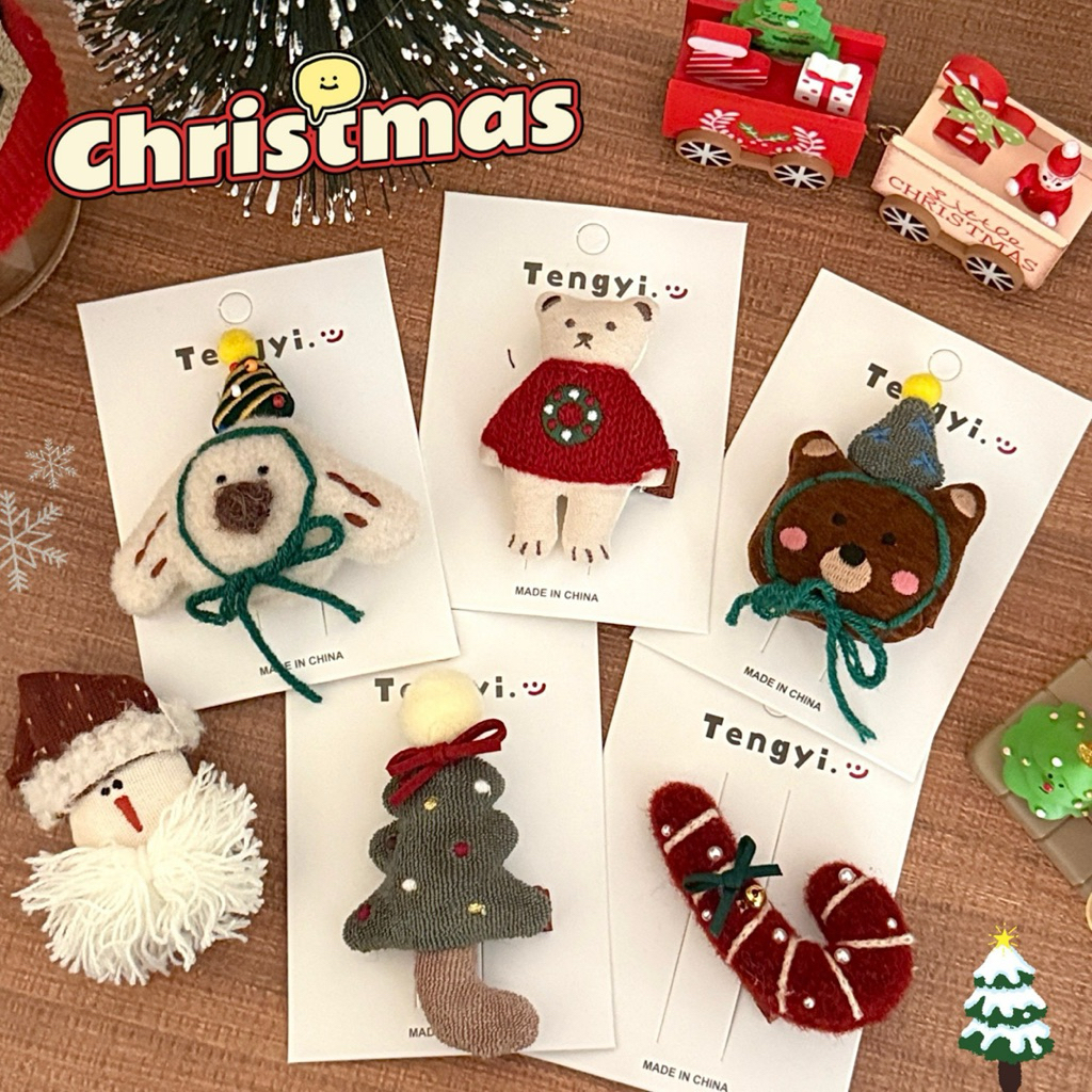 Cute 408 กิ๊บติดผม กิ๊บหนีบผม คริสต์มาสปาร์ตี้ ราคา/1 ชิ้น
