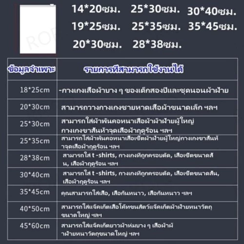 ถุงซิปใส ใส่เสื้อผ้า สำหรับเดินทาง ถุงซิปรูด ถุงซิปเก็บเสื้อผ้า จัดระเบียบเสื้อผ้า เนื้อขุ่นด้าน ผ้าไม่ยับ ผ้าไม่เหม็นอั thumbnail 5