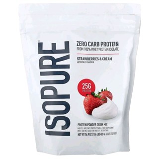 IsoPure​, Zero Carb Protein Powder, Strawberries & Cream, 1 …