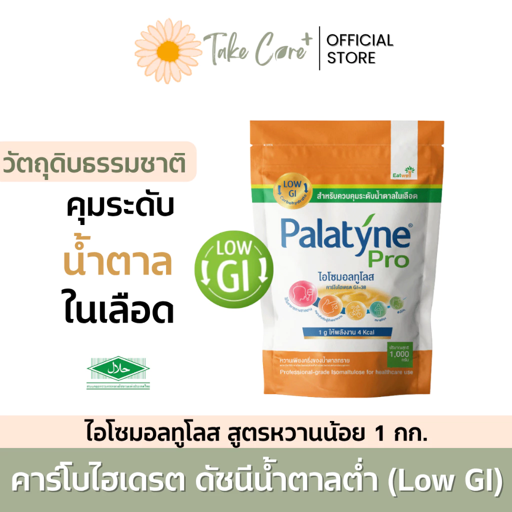 Palatyne พาลาทีน ไอโซมอลทูโลส คาร์โบไฮเดรตสุขภาพ ดัชนีน้ำตาลต่ำ อาหารผู้ป่วยเบาหวาน อาหารปั่นผู้ป่วย