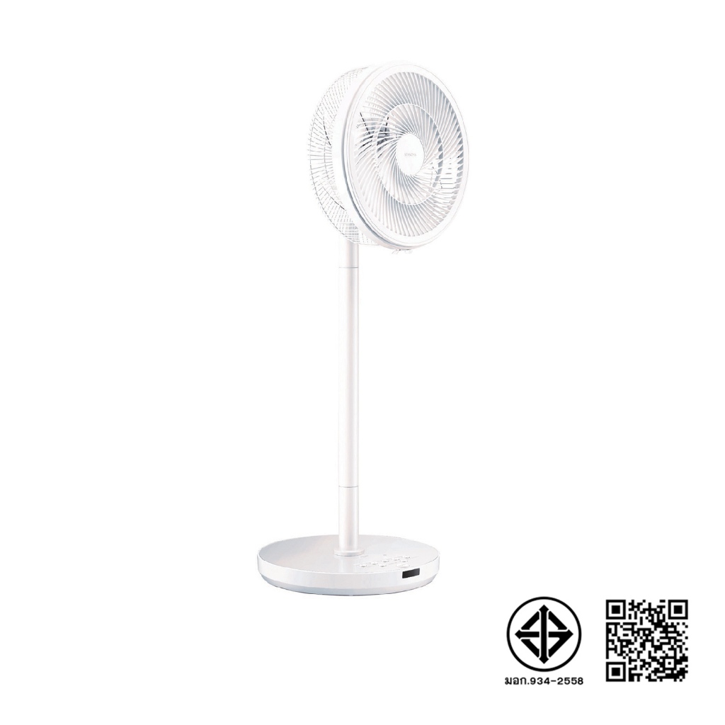 พัดลมตั้งพื้นกึ่งตั้งโต๊ะ Mitsubishi รุ่น R12A-DA ขนาด 12 นิ้ว รีโมท หมุนได้รอบทิศทาง หันซ้ายขวา 180