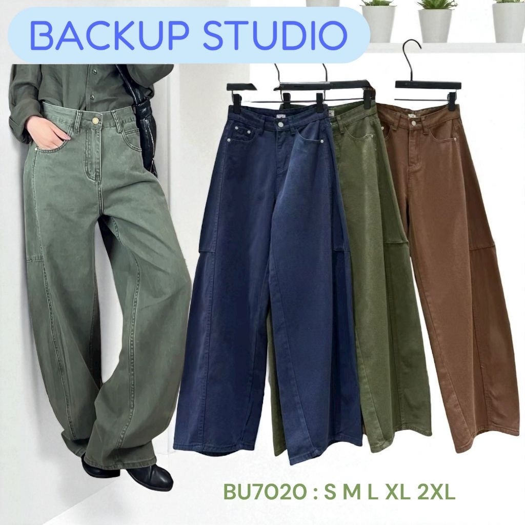 กางเกงยีนส์  ทรงบาร์เรล(Barrel ) ป้ายback up – โปรปัง