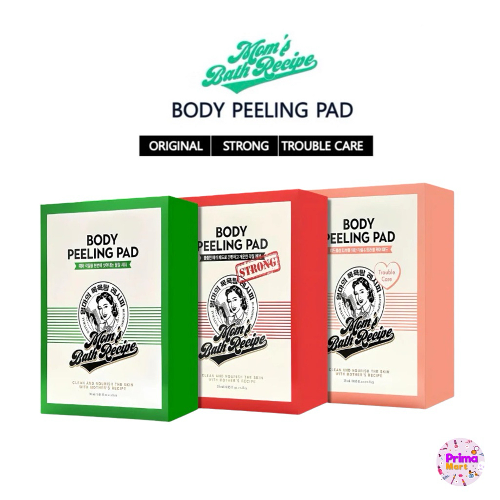 [พร้อมส่ง/แท้] Mom's Bath Recipe Body Peeling (8แผ่น/กล่อง) แผ่นสครับผลัดเซลล์ผิวตัวดังจากเกาหลี🇰🇷