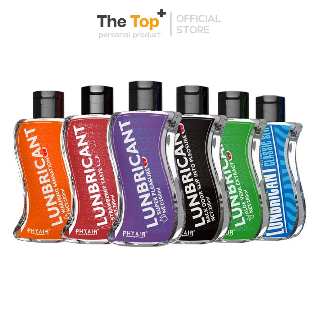PHYAIR pH 5–6 เจลหล่อลื่น 120ml / 200ml สูตรอ่อนโยน, สตรอว์เบอร์รี, ไฮยาลูรอน, ว่านหางจระเข้, LGBTQ