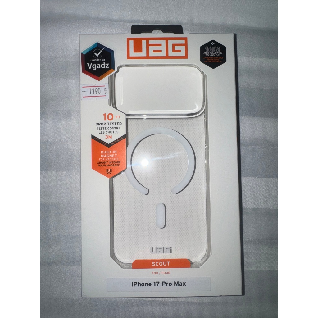 UAG Scout Clear Case สำหรับ phone 17 Pro Max (ใช้งานไป 1 ชม.)
