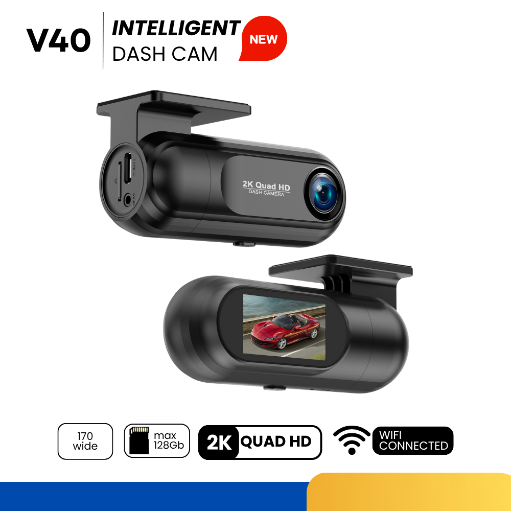 XCAM V40 กล้องติดรถยนต์ Wifi 2K Dash cam