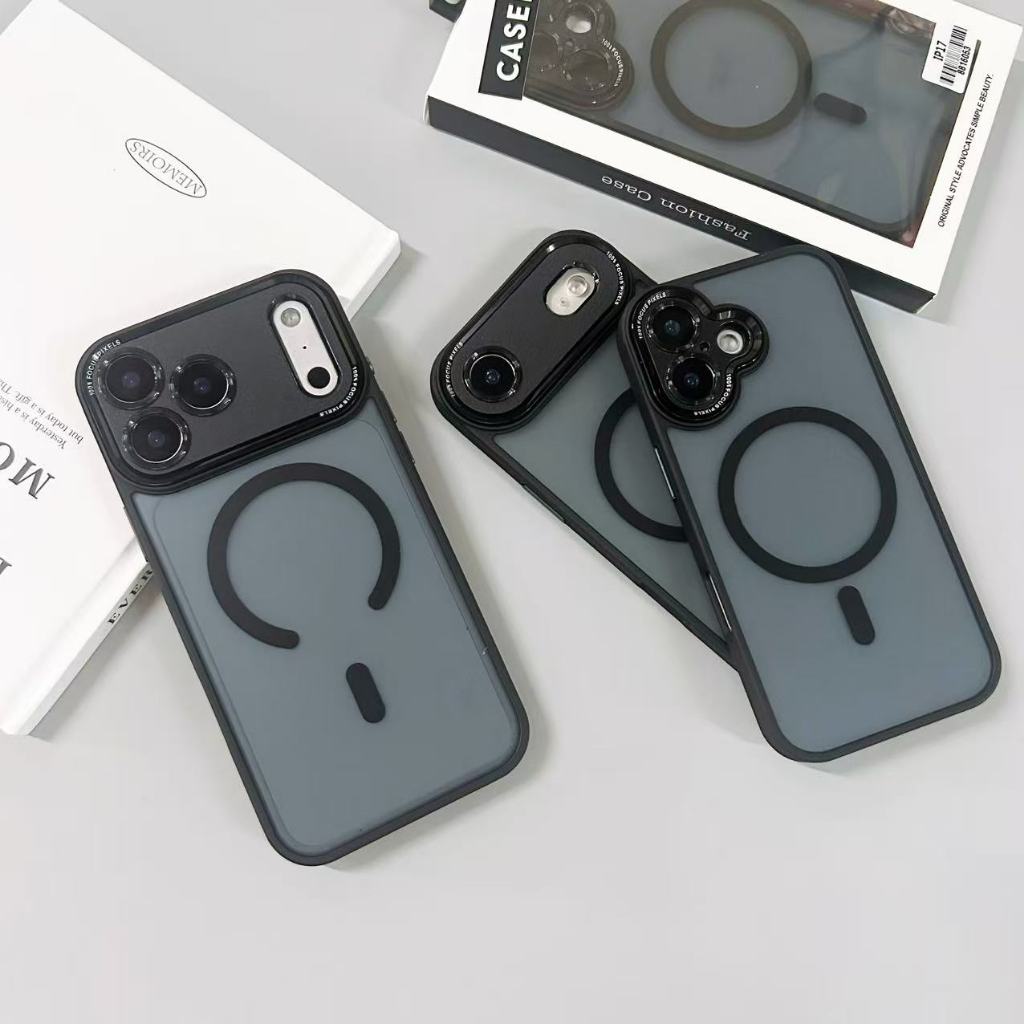 เคสหลังด้าน ชาร์จได้ ขอบสี กันกระเเทก เคสไอโฟน 17、17pro、17promax for iPhone17、pro、max 17 pro max