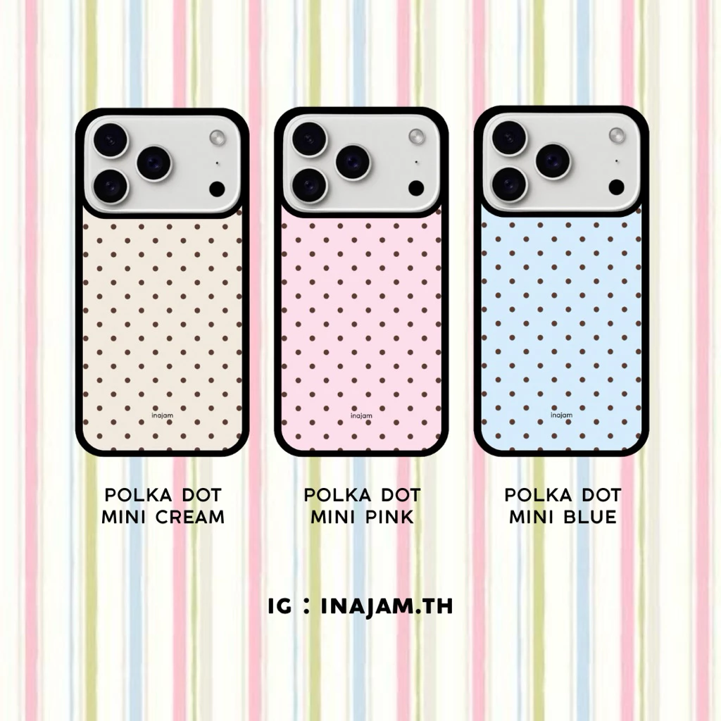 เคสไอโฟนแบรนด์ Inajam Collection Mini Polka dot