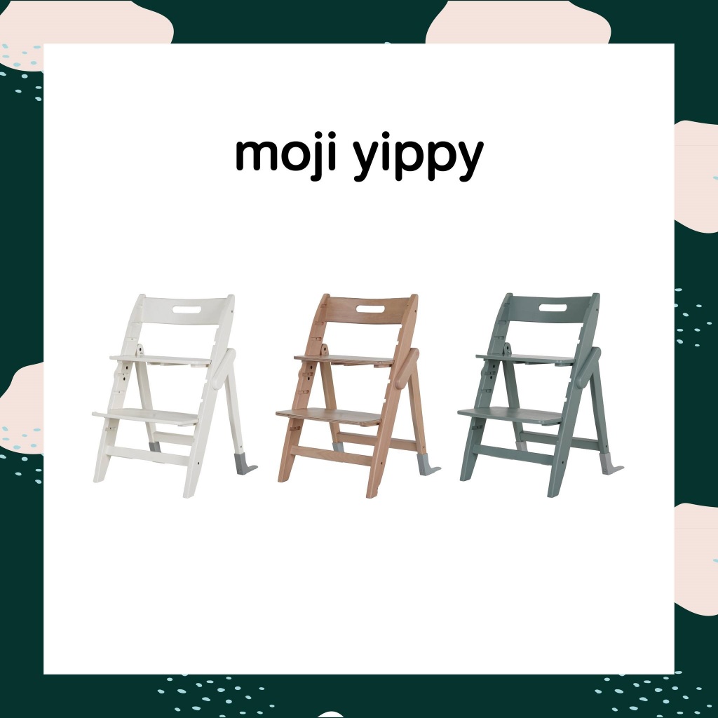 MOJI เก้าอี้ไม้ทานข้าวเด็ก YIPPY รองรับน้ำหนักได้ 90 kg เป็น Highchair สำหรับเด็กตั้งแต่แรกเกิด