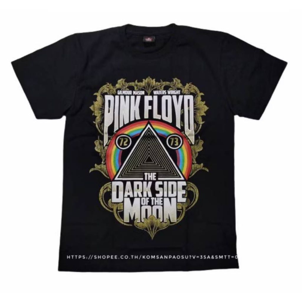 เสื้อยืดวงพิ้งค์ฟลอย pinkfloyd ป้าย Rock yeah