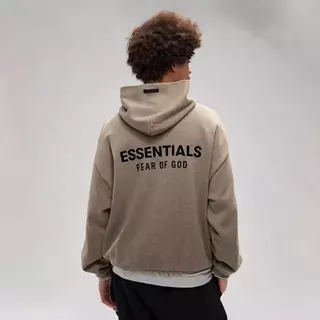 ส่วนลด 50 % Fear of God Essentials Hoodie FW24 Hoodie Holiday Core เสื้อฮู้ด Logo ยาง โอเวอร์ไซส์