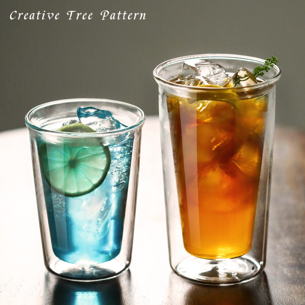 แก้วสองชั้น 300/400 ml. Double Wall แก้วกาแฟ แก้วใส แก้วทนร้อน ไม่เป็นไอเกาะ