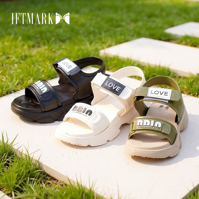 IFTMARK รองเท้าแตะรัดส้นแบบสายคาด ปรับความยาวได้ พื้นหนาและสวยงาม สวมใส่สบาย วัสดุแข็งแรงทนทาน