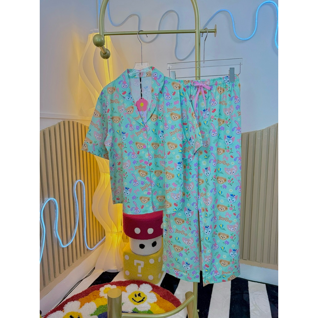 ชุดนอนแขนสั้นกางเกงขายาว WELL WEAR ใหมอิตาลีพรีเมี่ยม