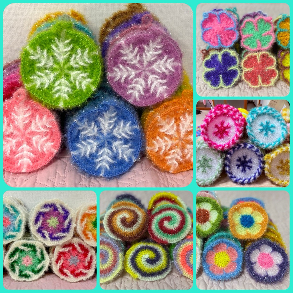 ใยขัดล้างจานไหมเกาหลี Dish scrub ใยขัดตัว ใยขัดเครื่องครัว แผ่นทำความสะอาด ฟองน้ำ