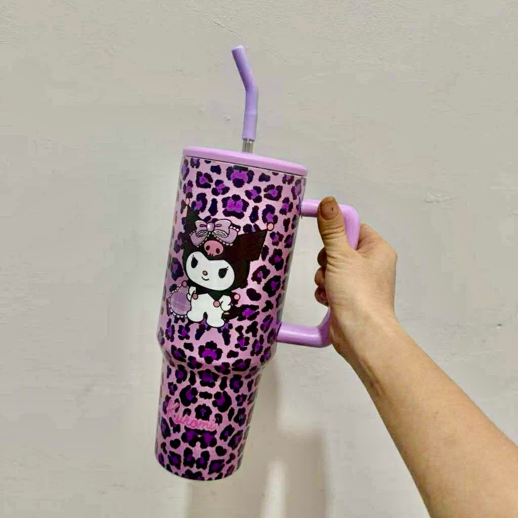 [ส่งจากไทย] แก้วคุโรมิ Kiromi x Leopard Style ขนาด 900ml. แก้วเก็บอุณหภูมิ