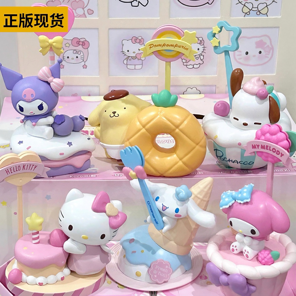 ร้าน🇹🇭 พร้อมส่ง✨ โมเดล ที่เสียบการ์ด - Sanrio - Sanrio Family Dessert Series Card Holder
