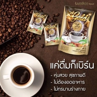 LUXICA GOLD COFFEE กาแฟลูซิก้า กาแฟสำเร็จรูปชนิดผงสูตรสมุนไพร 35 In 1 บรรจุ 15 ซอง QYOU ของแท้100% (37161)