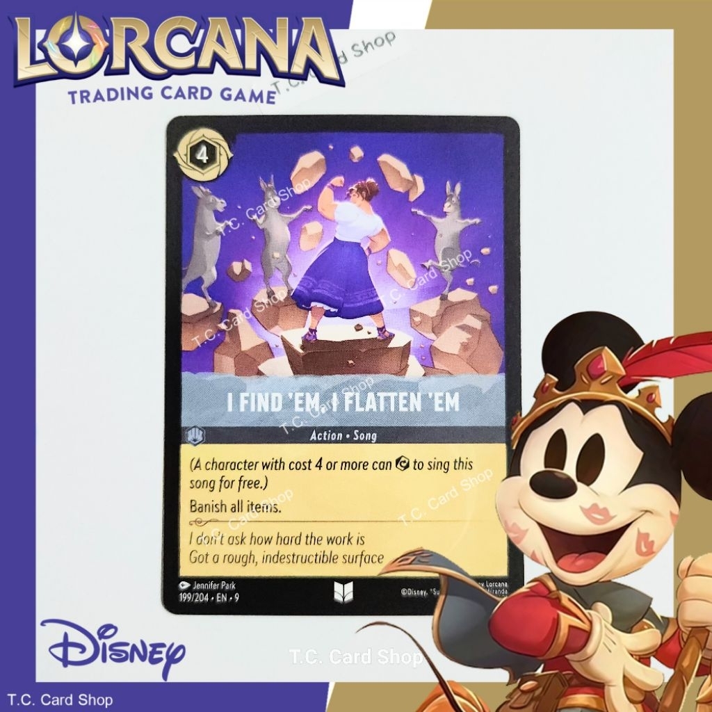 I Find 'Em, I Flatten 'Em - EN9 199/204 U - Disney Lorcana (ดิสนีย์ ลอร์คาน่า) (Fabled)
