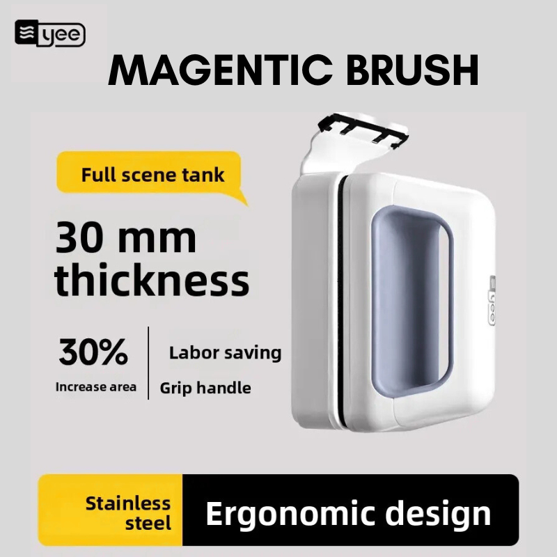 YEE แปรงแม่เหล็กขัดตู้ปลา Floating Magnetic Glass Cleaner แปรงทำความสะอาดตู้ปลา แปรงขัดกระจกตู้ปลา Aquarium Magnetic Bru